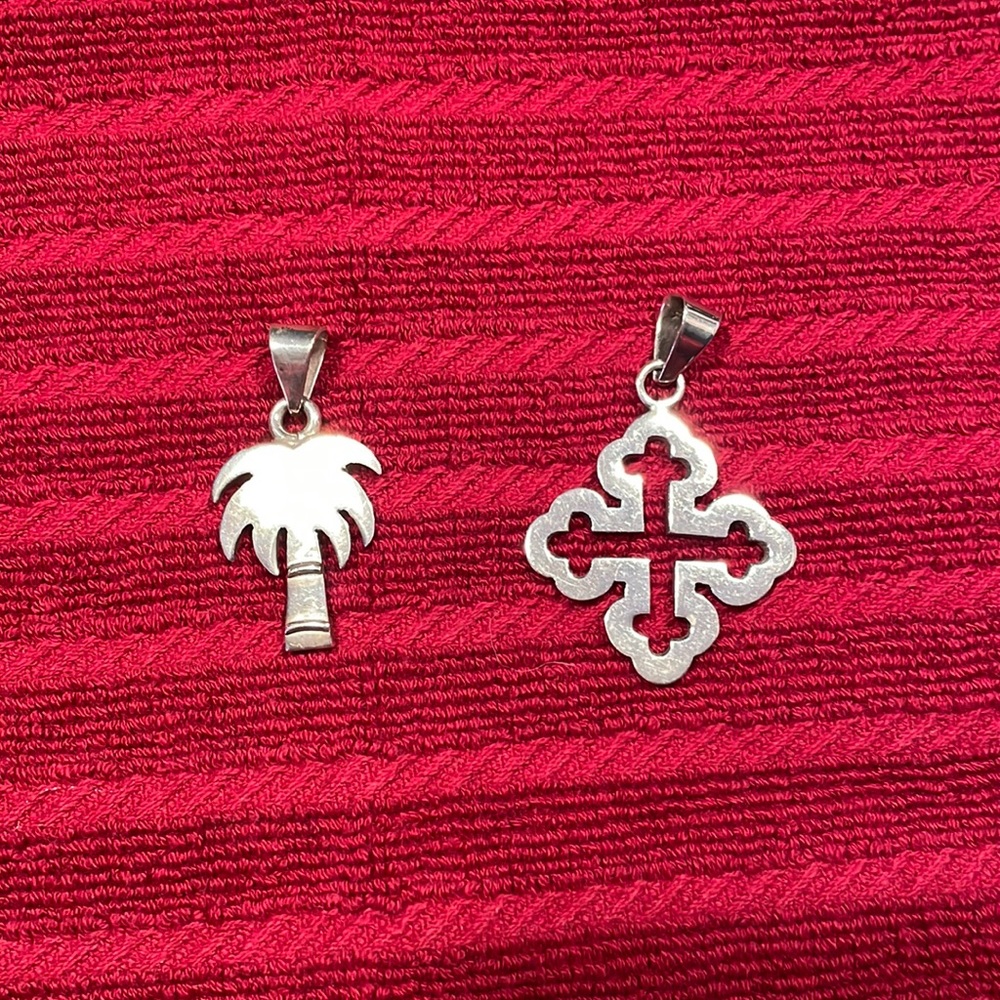 Silver slides for necklace